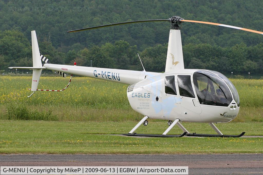 G-MENU, 2008 Robinson R44 Raven II C/N 12664, Outside Heli-Air at Wellesbourne.