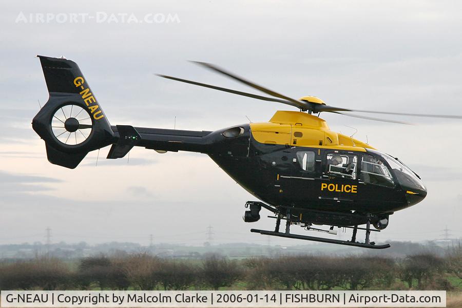 G-NEAU, 2004 Eurocopter EC-135T-2 C/N 0333, Eurocopter EC-135T-2 at Fishburn Airfield in 2006. (Northumbria Police Authority).