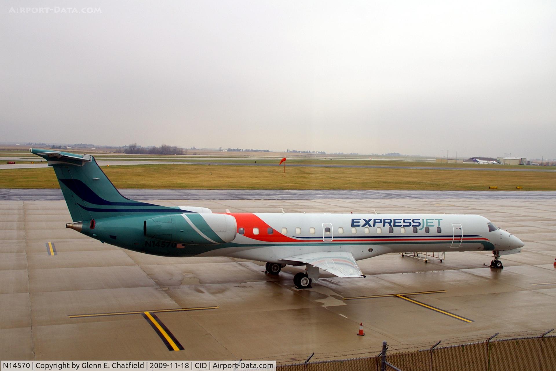 N14570, 2002 Embraer ERJ-145LR (EMB-145LR) C/N 145632, Parked at Landmark FBO.  Seen from my window