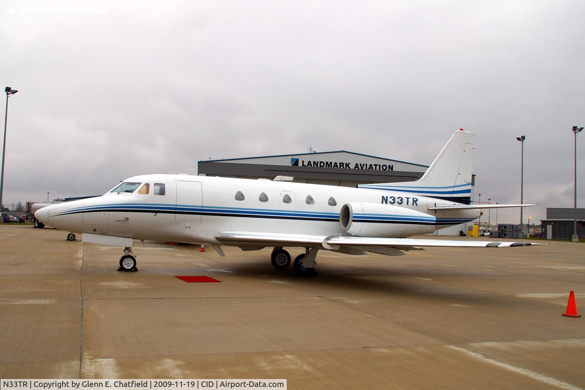 N33TR, 1980 Rockwell International NA-265-65 Sabreliner 65 C/N 465-47, On the Landmark ramp.  Notice windshield modification - no bird cage.