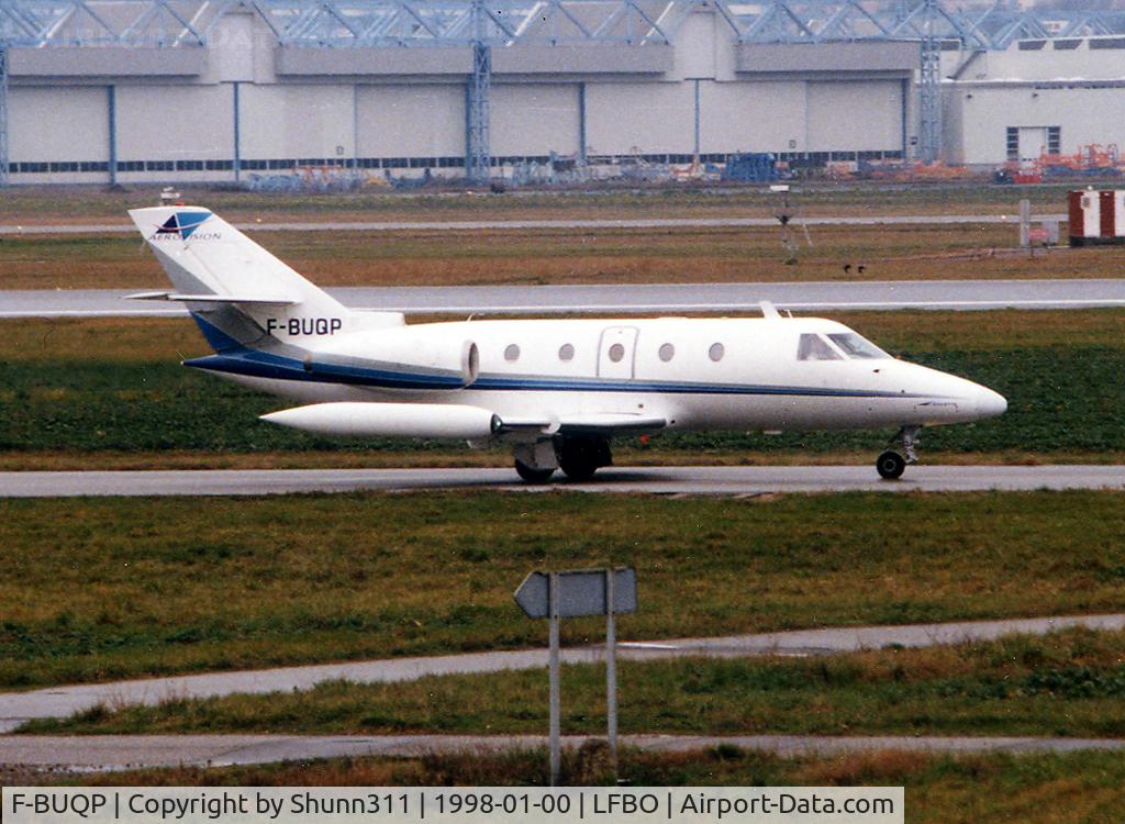 F-BUQP, Aerospatiale SN-601 Corvette 100 C/N 4, Taxiing holding point rwy 15L for departure...