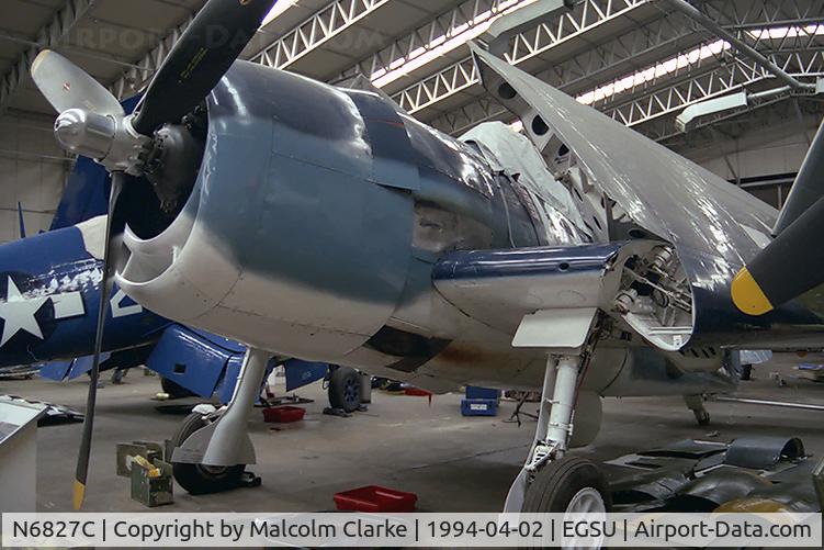 N6827C, 1944 Grumman TBM-3E Avenger C/N 4015, General Motors TBM-3R Avenger at The Imperial War Museum, Duxford, UK.
