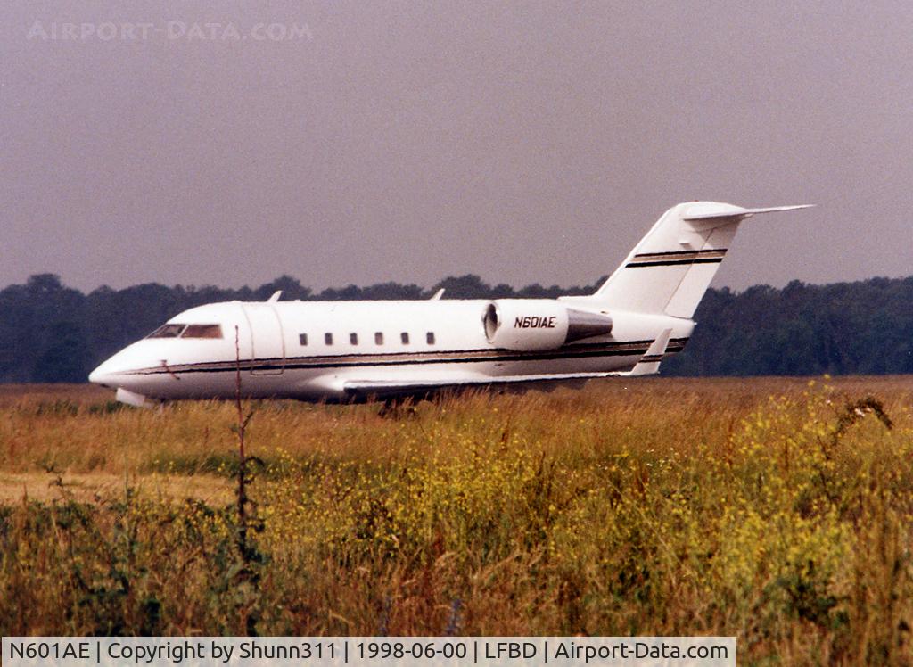 N601AE, 1986 Canadair Challenger 601 (CL-600-2A12) C/N 3050, Parked at the General Aviation area...