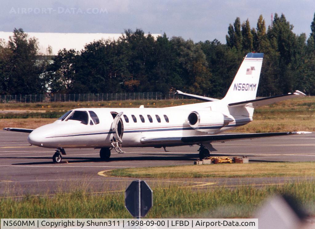 N560MM, 1993 Cessna 560 C/N 5600228, Parked at the General Aviation area...