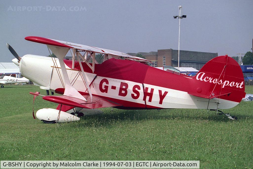 G-BSHY, 1992 EAA Acro Sport I C/N PFA 072-10928, EAA Acro Sport 1 at the 1994 PFA Rally held at Cranfield.