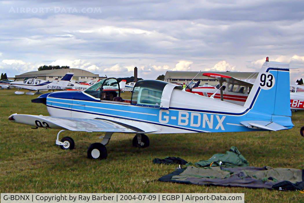 G-BDNX, 1975 Grumman American AA-1B Trainer C/N AA1B-0590, Seen at the PFA Fly in 2004 Kemble UK. Also wears racing code 93.