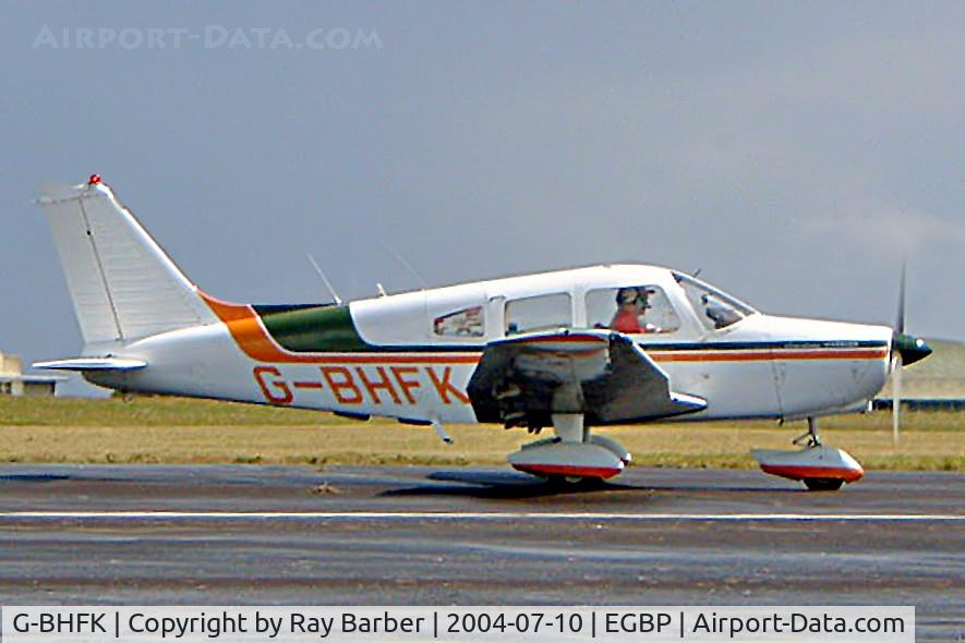 G-BHFK, 1976 Piper PA-28-151 Cherokee Warrior C/N 28-7615088, Piper PA-28-151 Cherokee Warrior [28-7615088] Kemble~G 10/07/2004. Seen at the PFA Fly in 2004 Kemble UK.