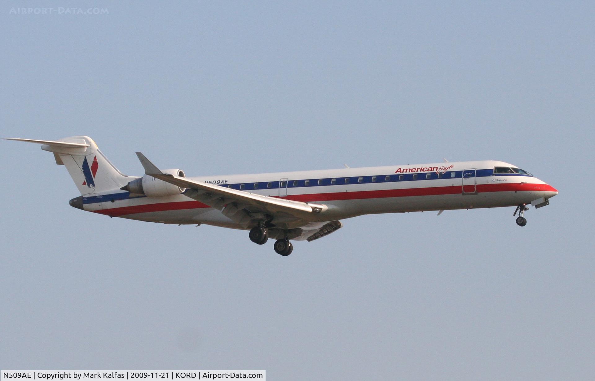 N509AE, 2003 Bombardier CRJ-701 (CL-600-2C10) Regional Jet C/N 10078, EGF3861 from SBNA, short final 22R KORD.
