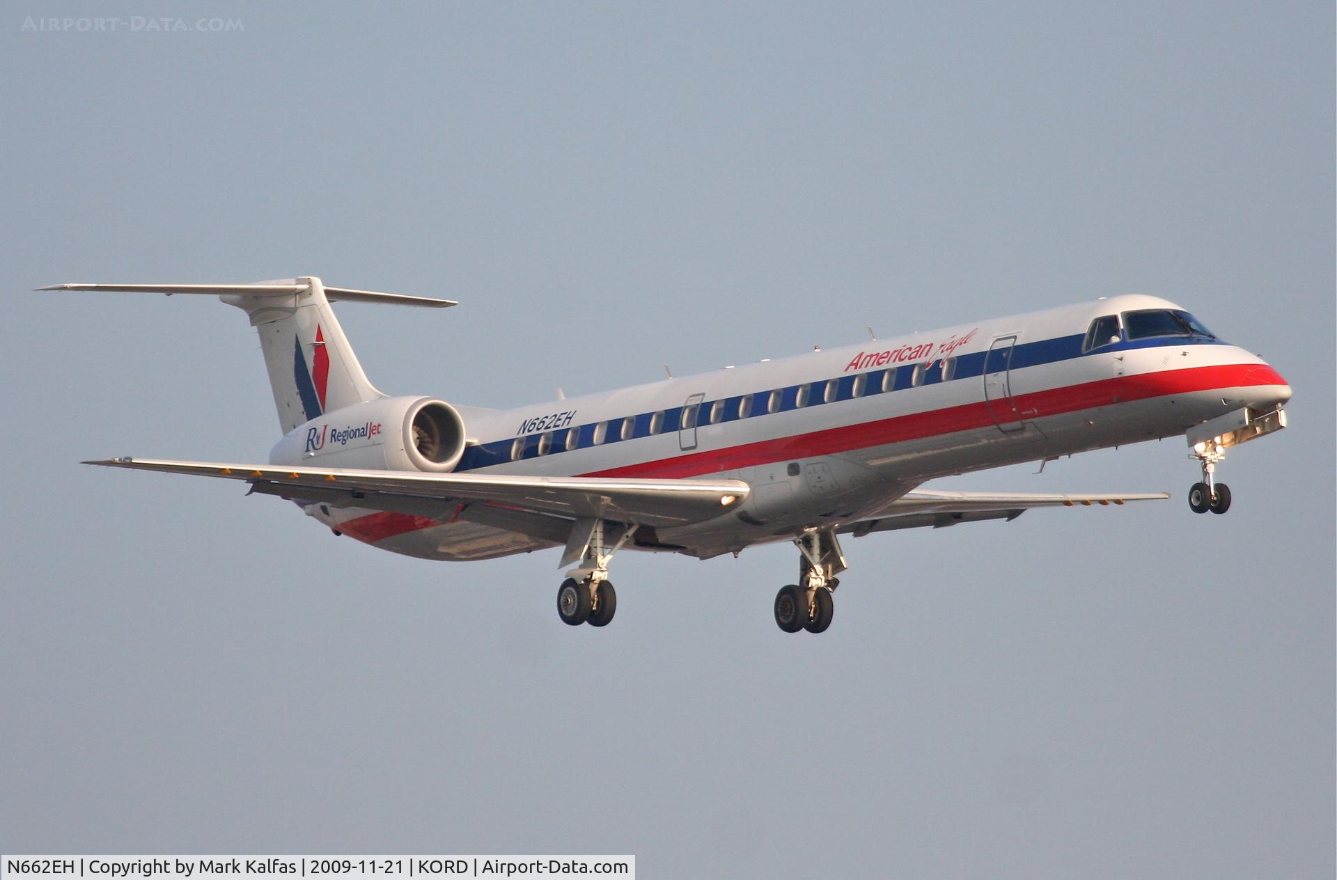 N662EH, 2004 Embraer ERJ-145LR (EMB-145LR) C/N 145777, Amarican Eagle, EMB-145LR, EGF4080 arriving from KSFD, 22R KORD.