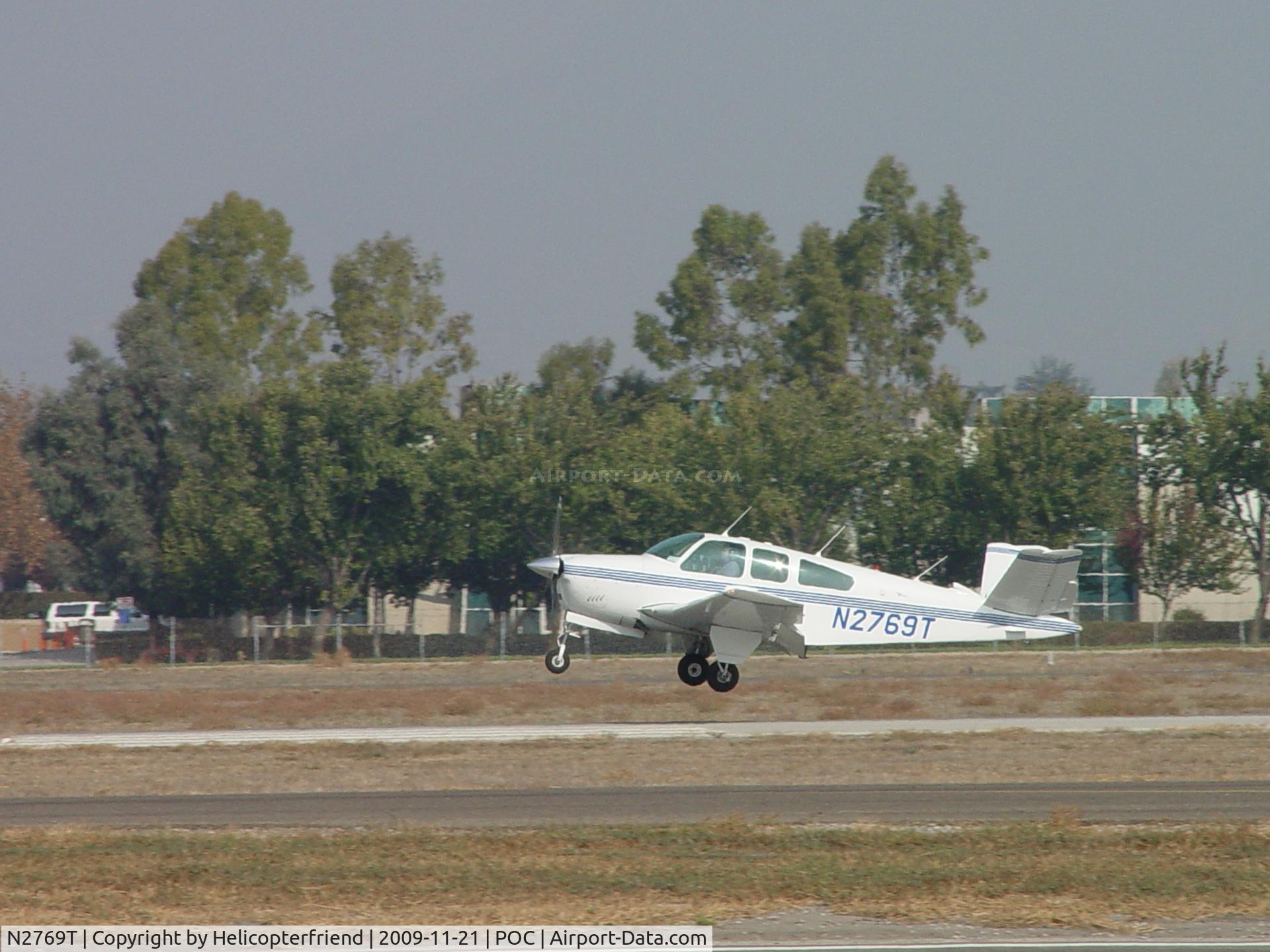 N2769T, 1967 Beech V35 Bonanza C/N D-8477, Almost down on 26L at Brackett