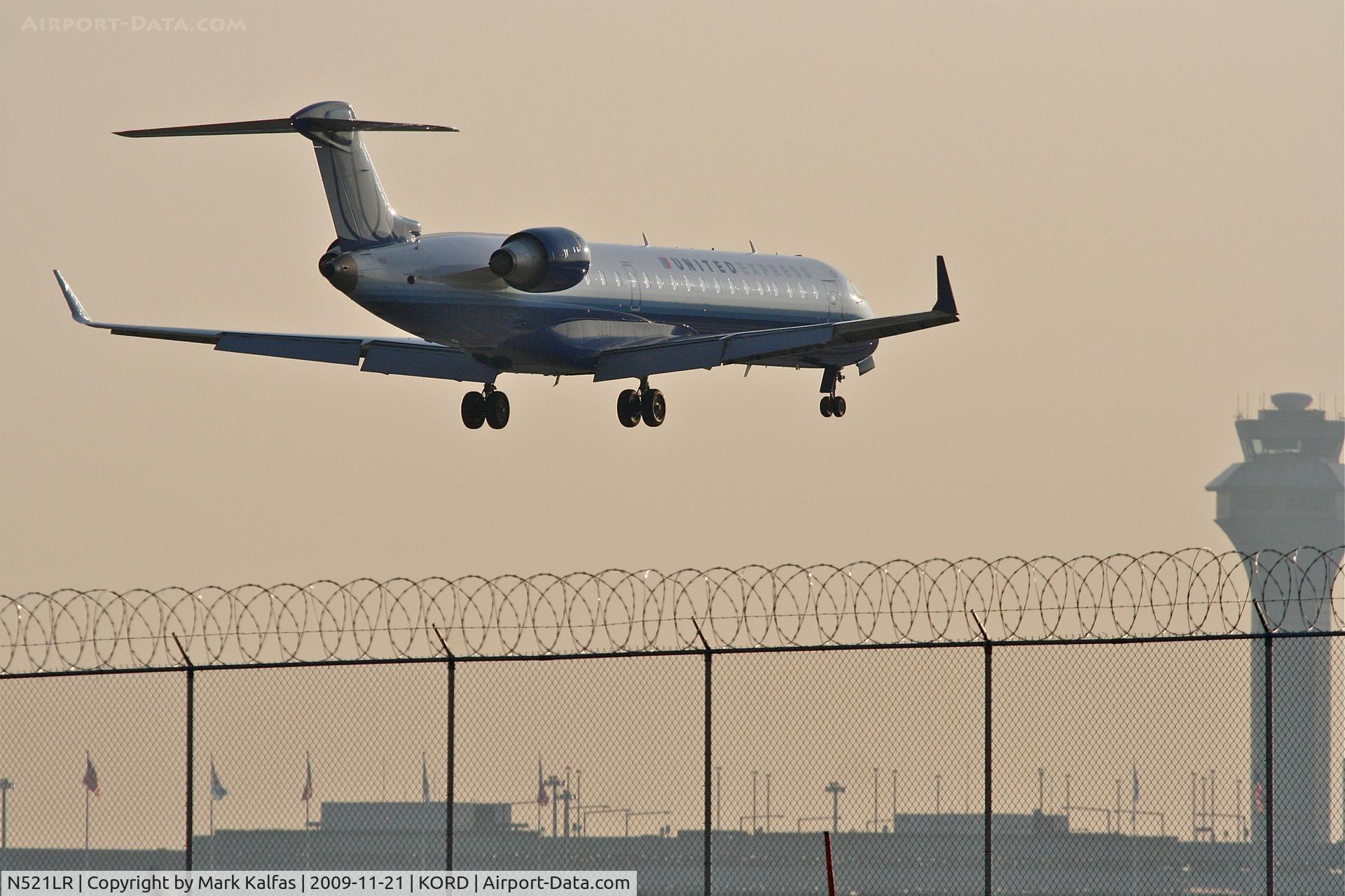 N521LR, 2006 Canadair CL-600 2C10 CRJ-701ER C/N 10261, Mesa Airlines Canadair CL-600-2C10, ASH7257 arriving from KORF, short final 22R KORD.