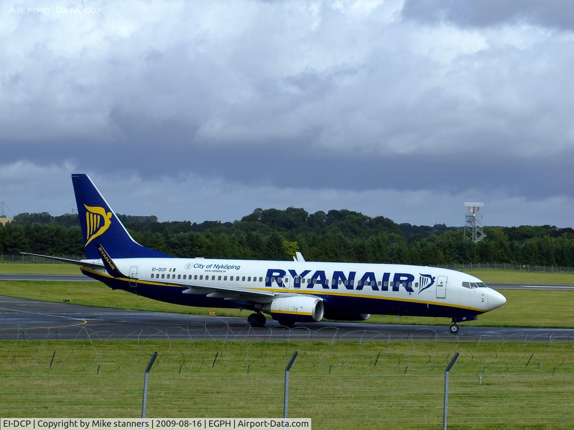 EI-DCP, 2004 Boeing 737-8AS C/N 33810, Edinburgh based Ryanair B737-800 arrives back at EDI