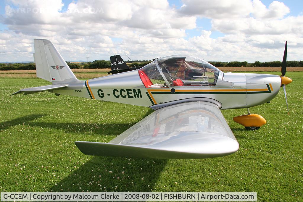 G-CCEM, 2003 Aerotechnik EV-97A Eurostar C/N PFA 315-13987, Aerotechnik EV-97 Eurostar at Fishburn Airfield, UK in 2008.