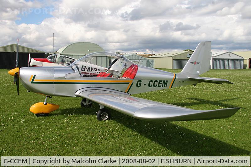 G-CCEM, 2003 Aerotechnik EV-97A Eurostar C/N PFA 315-13987, Aerotechnik EV-97 Eurostar at Fishburn Airfield, UK in 2008.