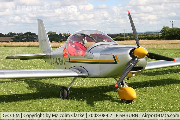 G-CCEM, 2003 Aerotechnik EV-97A Eurostar C/N PFA 315-13987, Aerotechnik EV-97 Eurostar at Fishburn Airfield, UK in 2008.