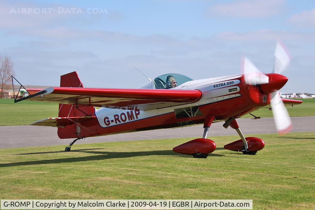 G-ROMP, 1987 Extra EA-230H C/N 001, Extra EA-230H. At the 2009 John McLean Trophy aerobatic competition at Breighton Airfield..