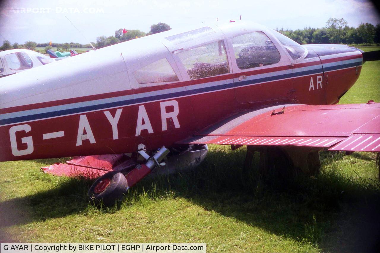 G-AYAR, 1970 Piper PA-28-180 Cherokee C/N 28-5797, BOUNCED ON LANDING AND HIT TREE 1985-05-09. THIS A/C IS STILL ACTIVE