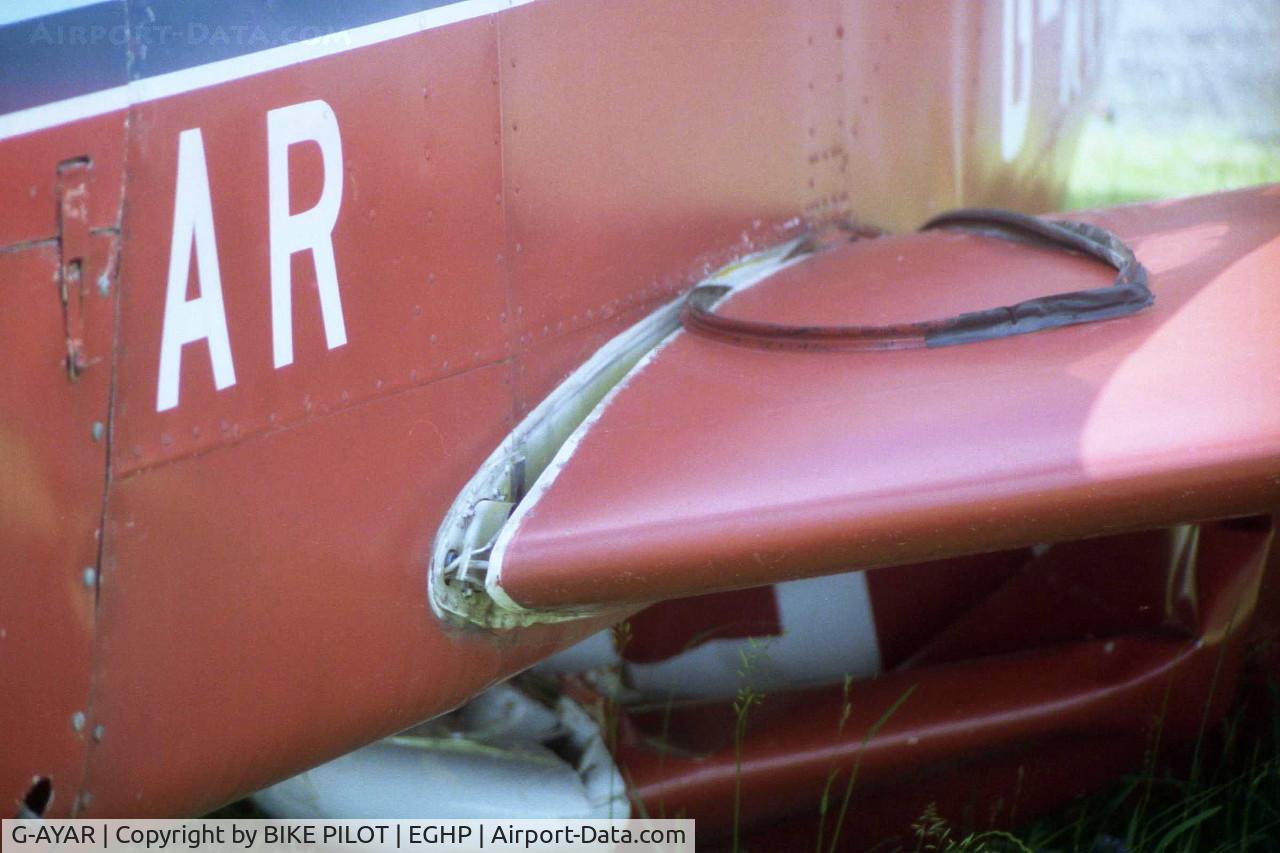 G-AYAR, 1970 Piper PA-28-180 Cherokee C/N 28-5797, BOUNCED ON LANDING AND HIT TREE 1985-05-09. THIS A/C IS STILL ACTIVE