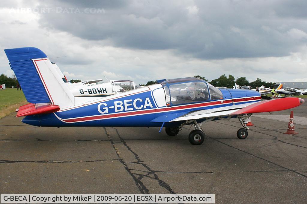G-BECA, 1976 Socata Rallye 100ST Galopin C/N 2751, Visitor to the 2009 Air Britain fly-in.