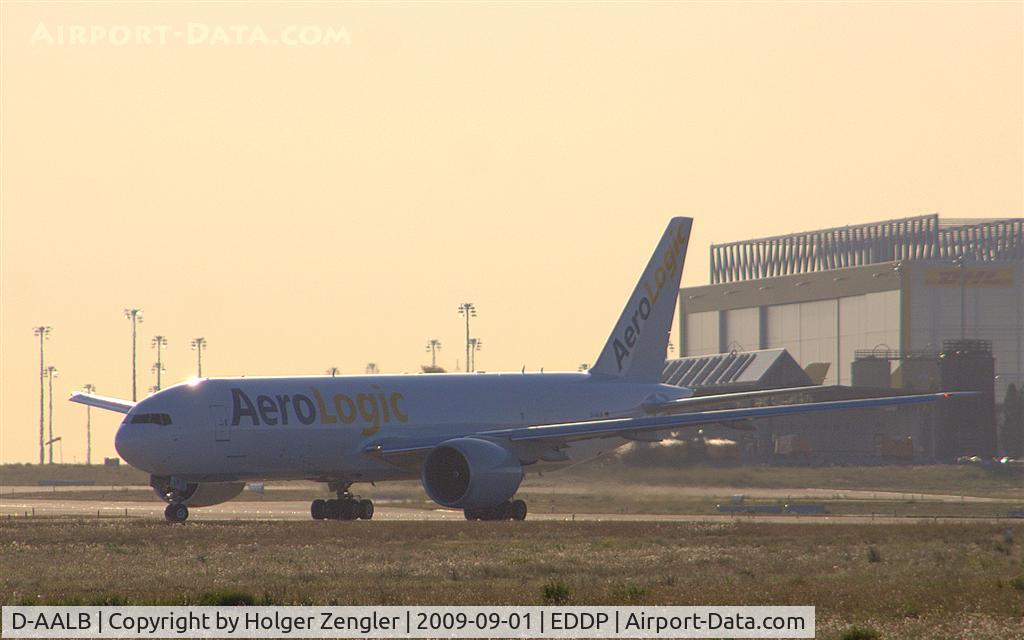 D-AALB, 2009 Boeing 777-FZN C/N 36002, Against-the-light shot of a taxiing brand-new triple seven