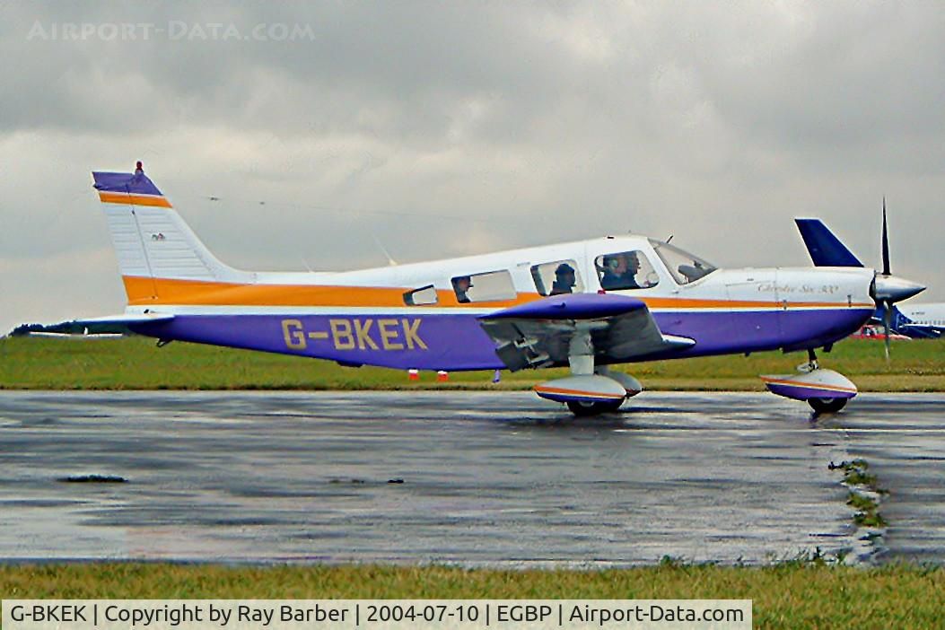G-BKEK, 1975 Piper PA-32-300 Cherokee Six Cherokee Six C/N 32-7540091, Piper PA-32-300 Cherokee Six [32-7540091] Kemble~G 10/07/2004. Seen at the PFA Fly in 2004 Kemble UK. Has since become G-FAVS. Taken in pouring rain.