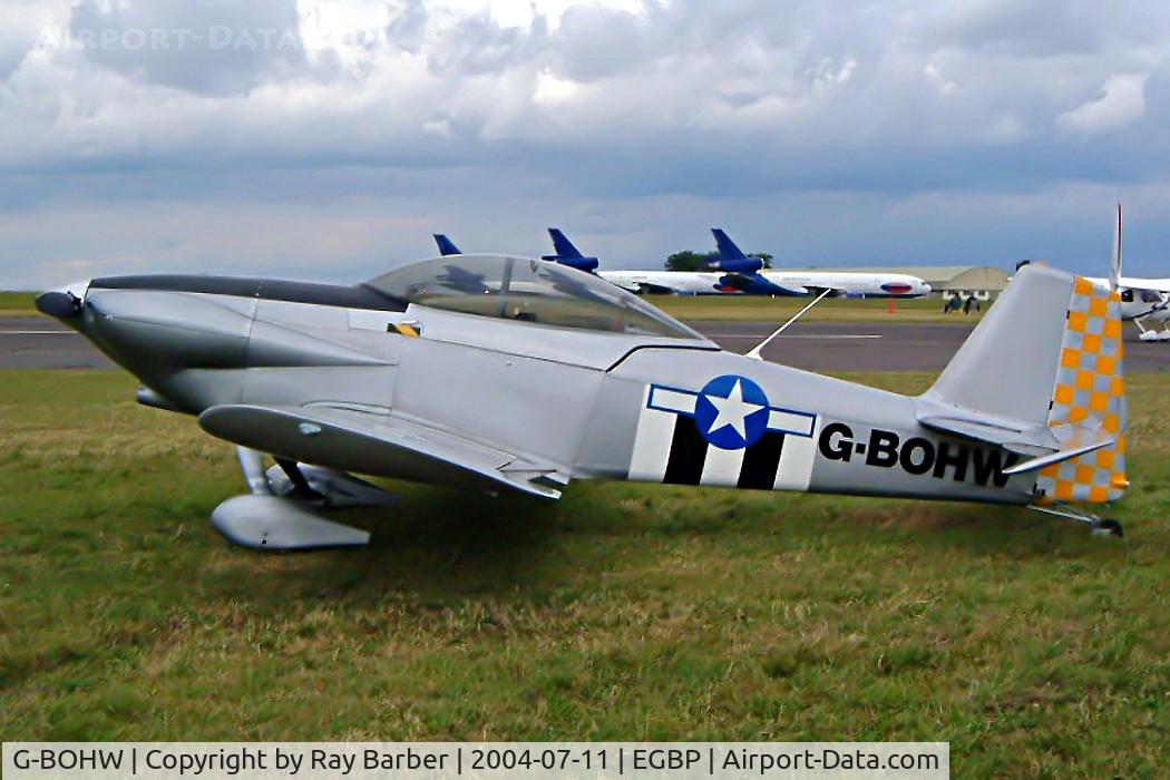 G-BOHW, 1995 Vans RV-4 C/N PFA 181-11309, Van's RV-4 [PFA 181-11309] Kemble~G 11/07/2004. Seen at the PFA Fly in 2004 Kemble UK.