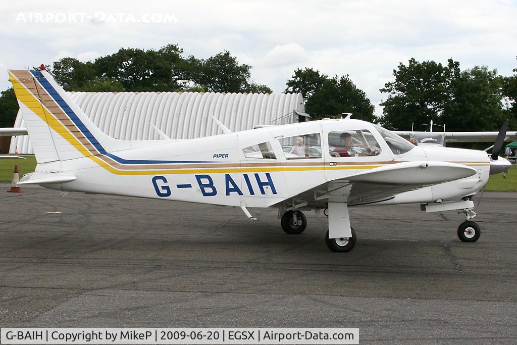 G-BAIH, 1972 Piper PA-28R-200-2 Cherokee Arrow II C/N 28R-7335011, Visitor to the 2009 Air Britain fly-in.