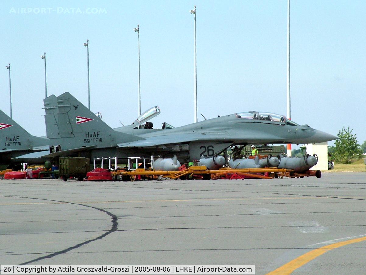 26, Mikoyan-Gurevich MiG-29UB C/N N50903027257, Kecskemét, Hungarian Air-Forces Base - Airshow '2005