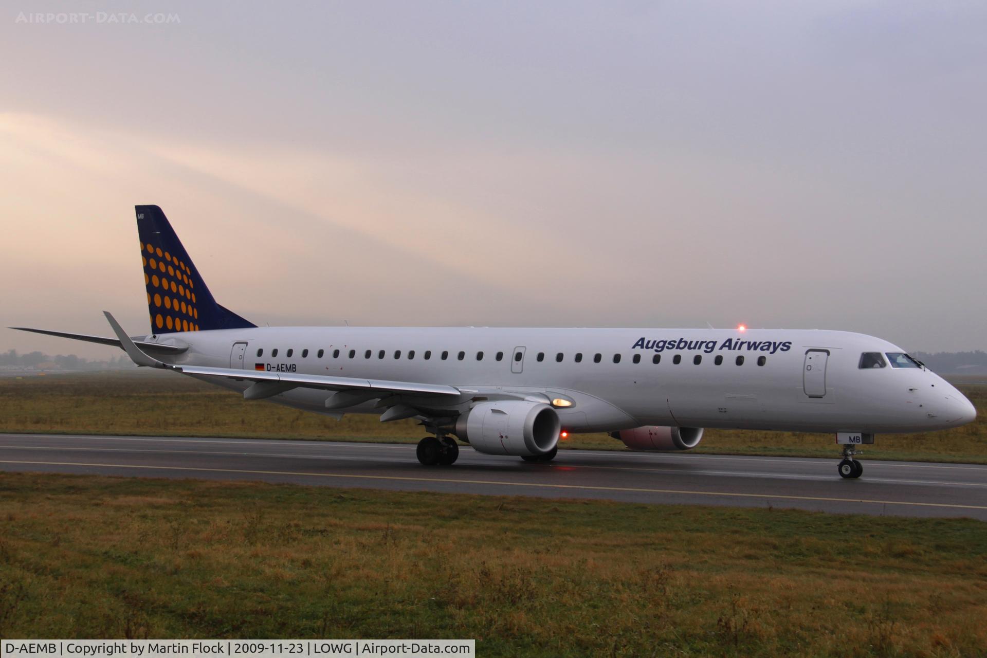 D-AEMB, 2009 Embraer 195LR (ERJ-190-200LR) C/N 19000297, .