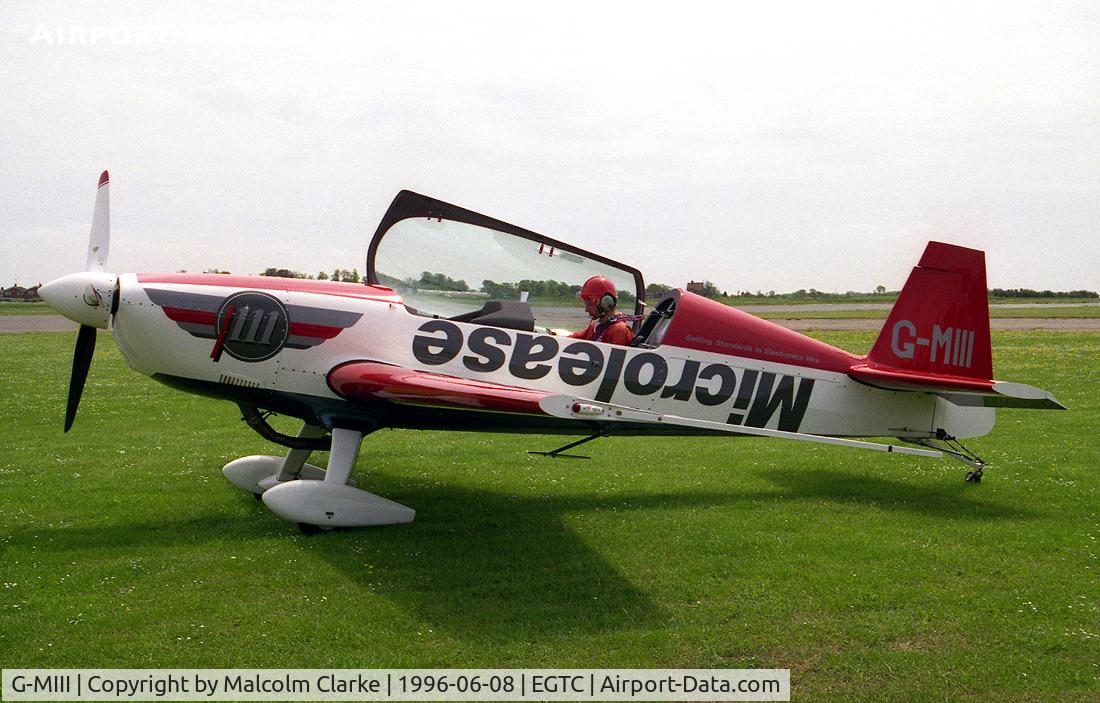 G-MIII, 1995 Extra EA-300L C/N 013, Extra EA-300L at the airshow celebrating the 50th Anniversary of the Cranfield's College of Aeronautics, Cranfield Airport, UK.