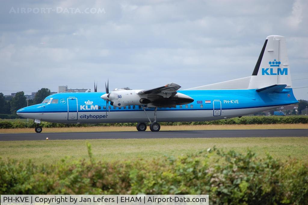 PH-KVE, 1990 Fokker 50 C/N 20206, KLM Fokker F27