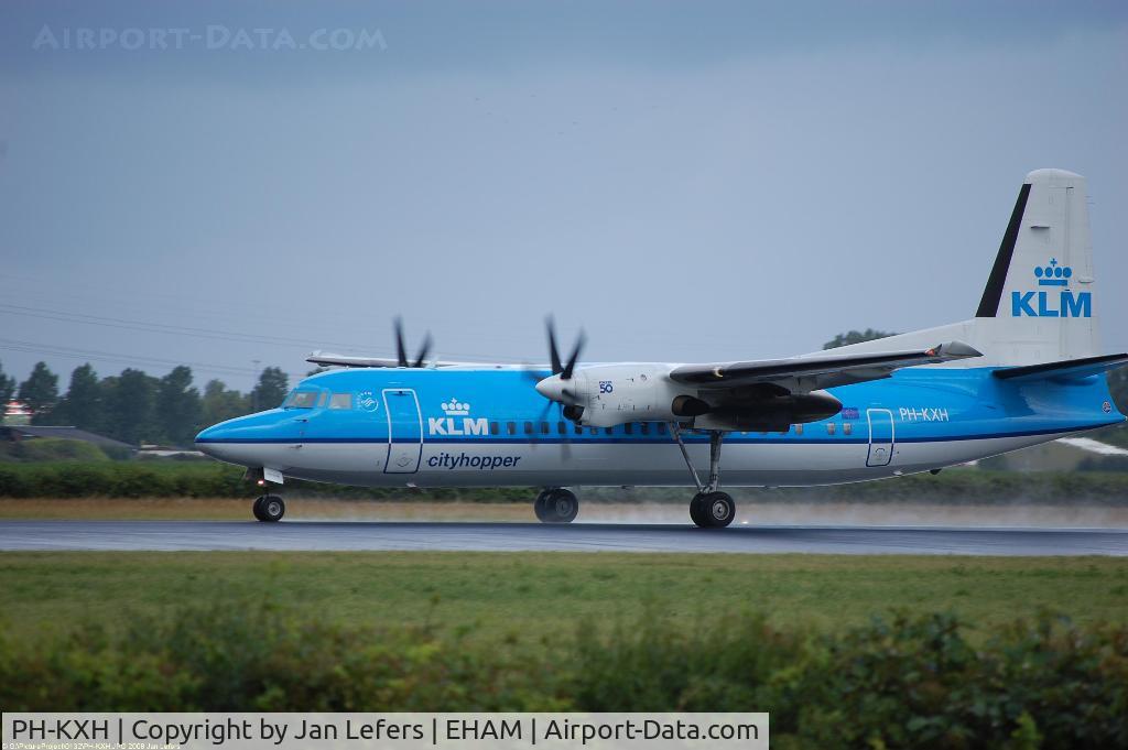 PH-KXH, 1992 Fokker 50 C/N 20249, KLM Fokker F27