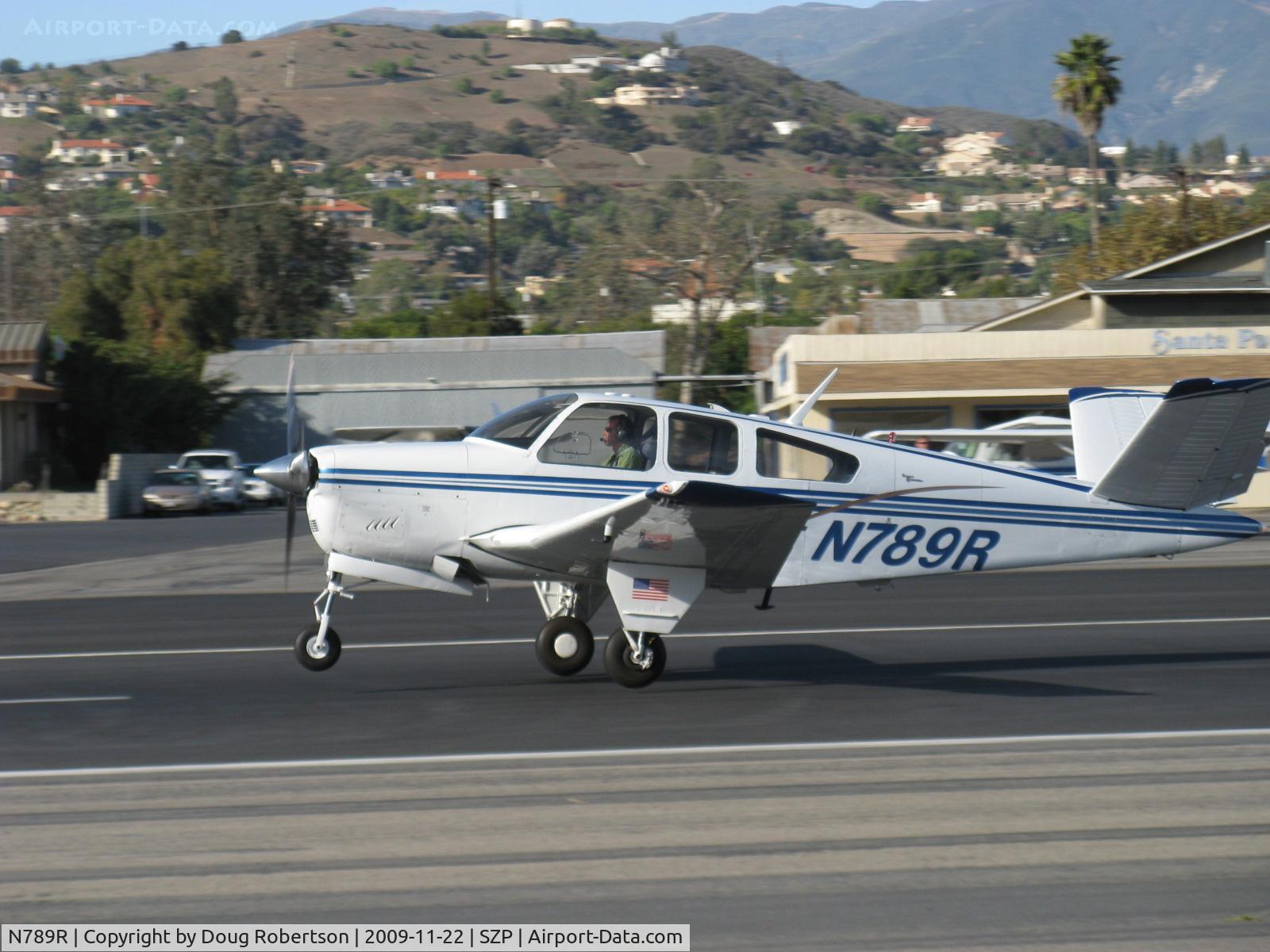 N789R, 1965 Beech S35 Bonanza C/N D-7777, 1965 Beech S35 BONANZA, Continental IO-520-B 285 Hp, liftoff Rwy 22