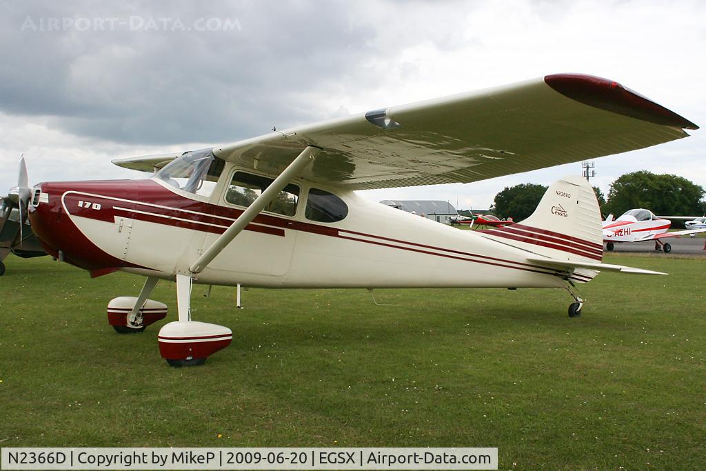 N2366D, 1952 Cessna 170B C/N 20518, Visitor to the 2009 Air Britain fly-in.