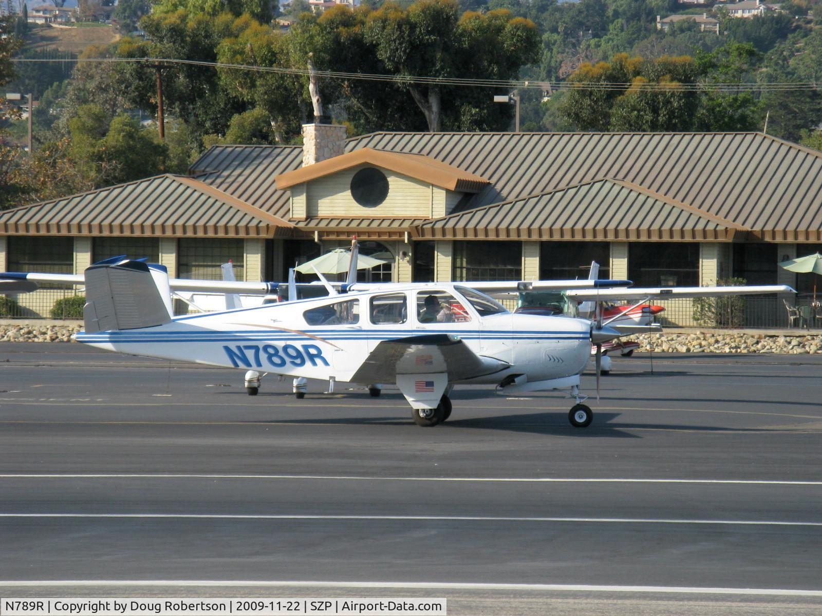 N789R, 1965 Beech S35 Bonanza C/N D-7777, 1965 Beech S35 BONANZA, Continental IO-520-B 285 Hp, taxi back to Rwy 22