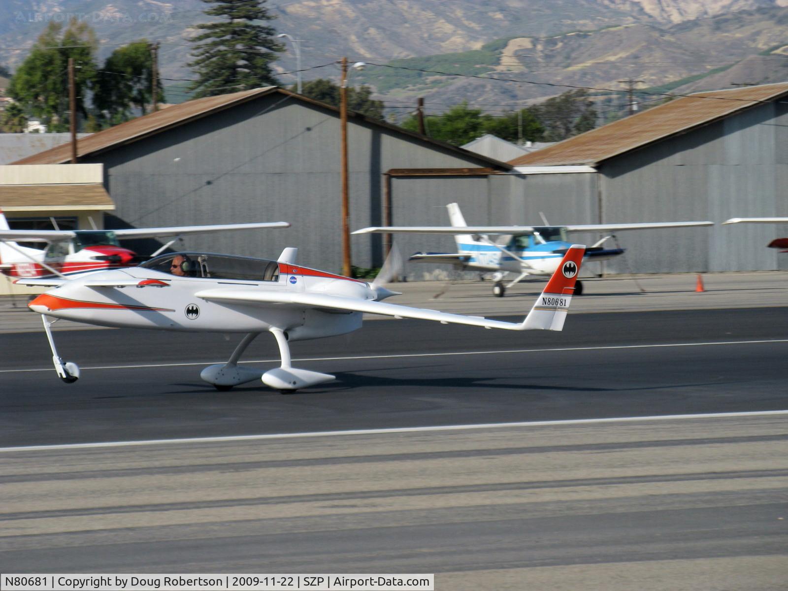 N80681, 1980 Rutan VariEze C/N 1424, 1980 Moore VARI EZE, Continental C85 85 Hp, takeoff roll Rwy 22