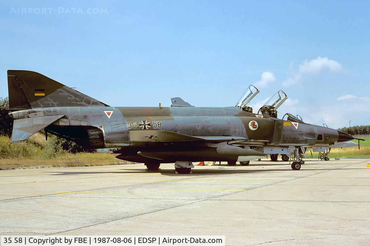 35 58, 1969 McDonnell Douglas RF-4E Phantom II C/N 4137, Luftwaffe RF-4E at Fliegerhorst Pferdsfeld