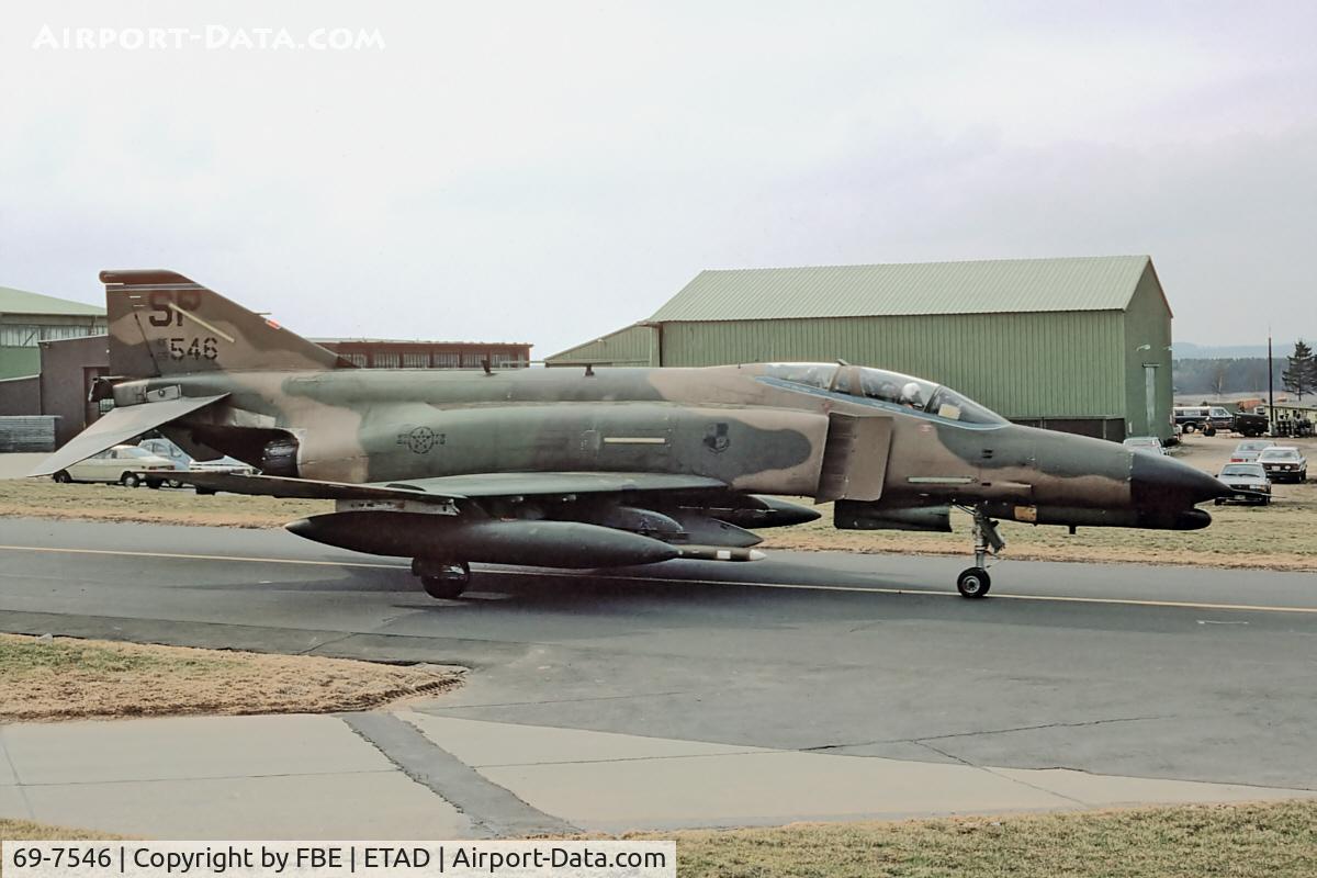 69-7546, 1969 McDonnell Douglas F-4G Phantom II C/N 3988, F-4G taxying at Spangdahlem AFB