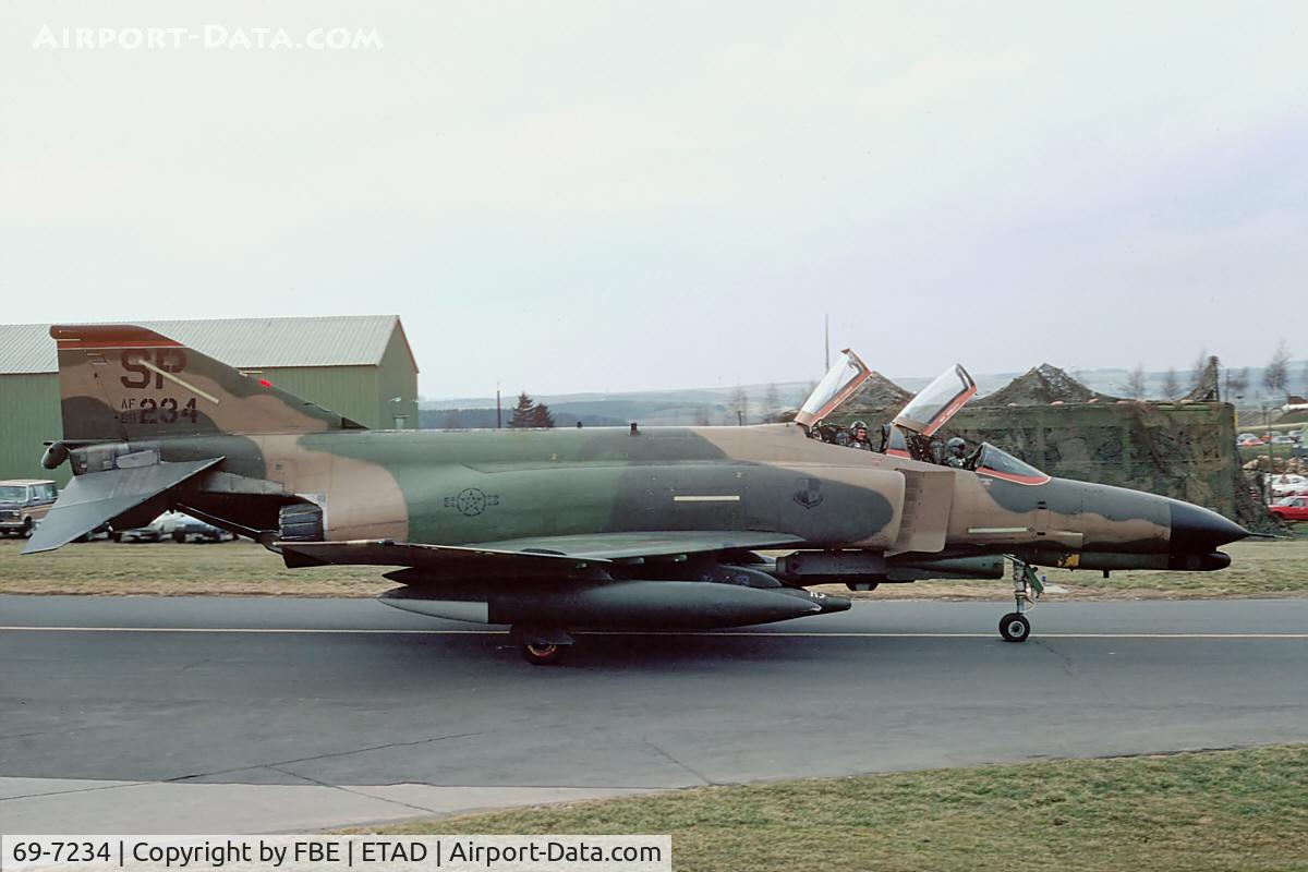 69-7234, 1969 McDonnell Douglas F-4G Phantom II C/N 3902, 52nd TFW F-4G taxying at Spangdahlem AB