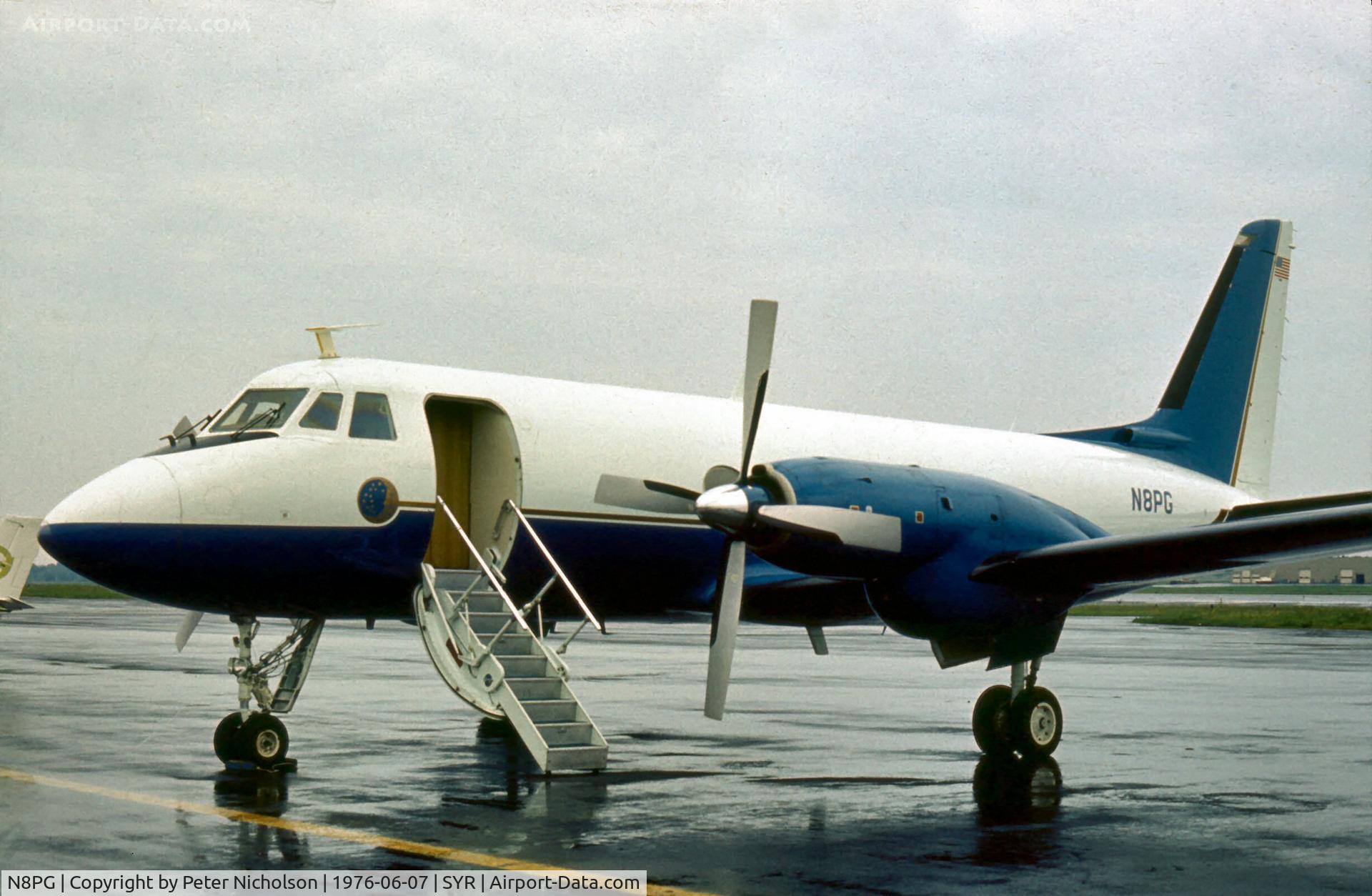 N8PG, 1965 Grumman G-159 Gulfstream 1 C/N 164, Gulfstream I seen at Syracuse in the Summer of 1976.