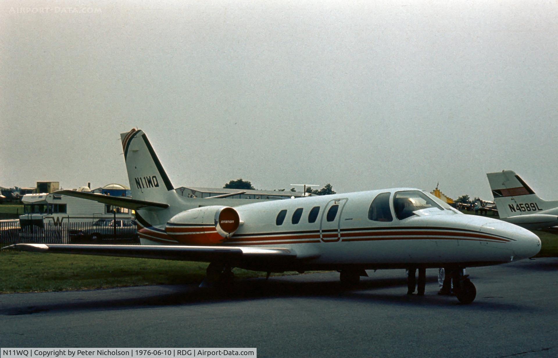 N11WQ, 1973 Cessna 500 Citation I C/N 500-0058, This Citation I was present at the 1976 Reading Airshow.