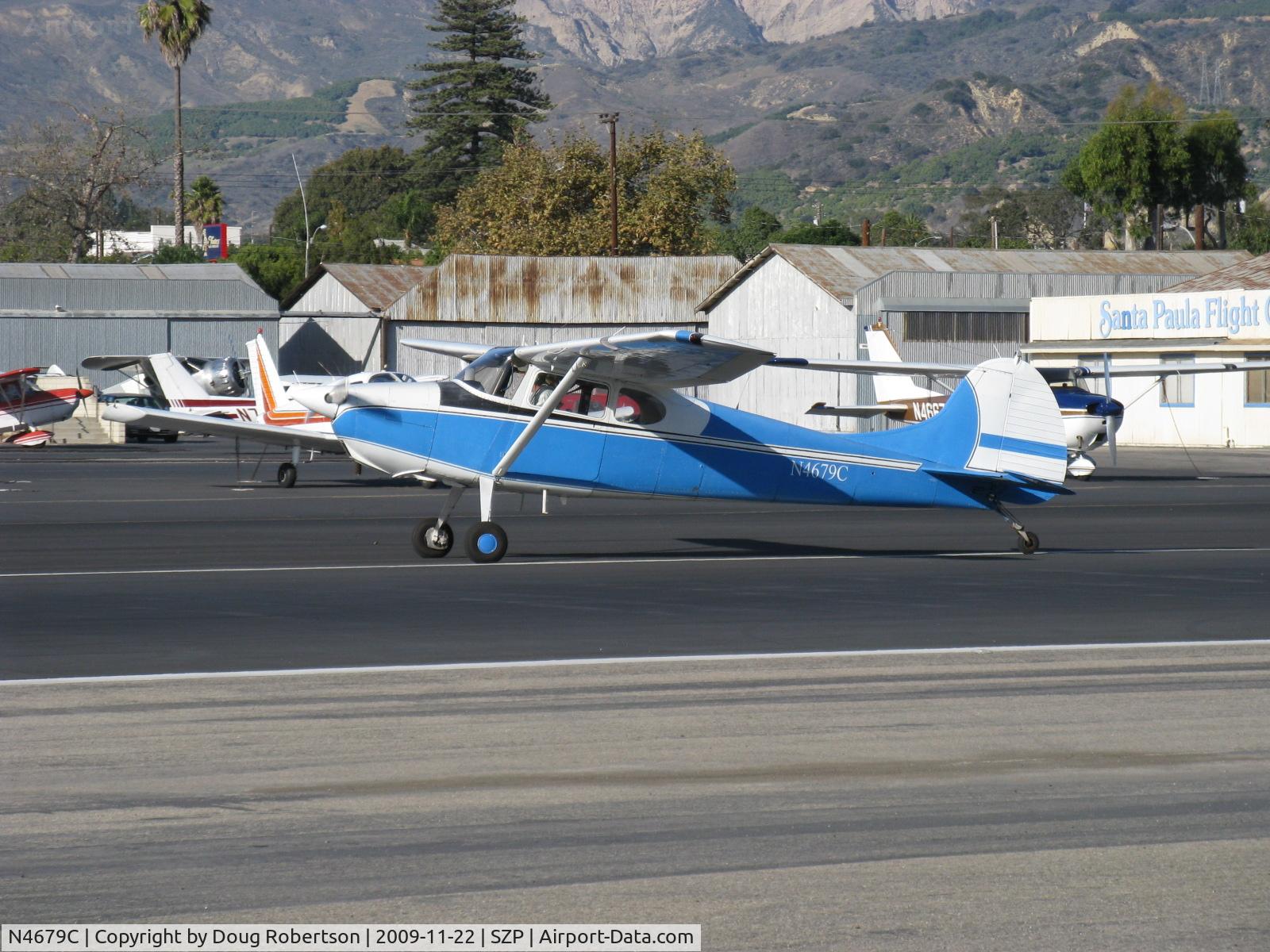 N4679C, 1953 Cessna 170B C/N 25623, 1953 Cessna 170B, Continental O-300 145 Hp, landing roll Rwy 22