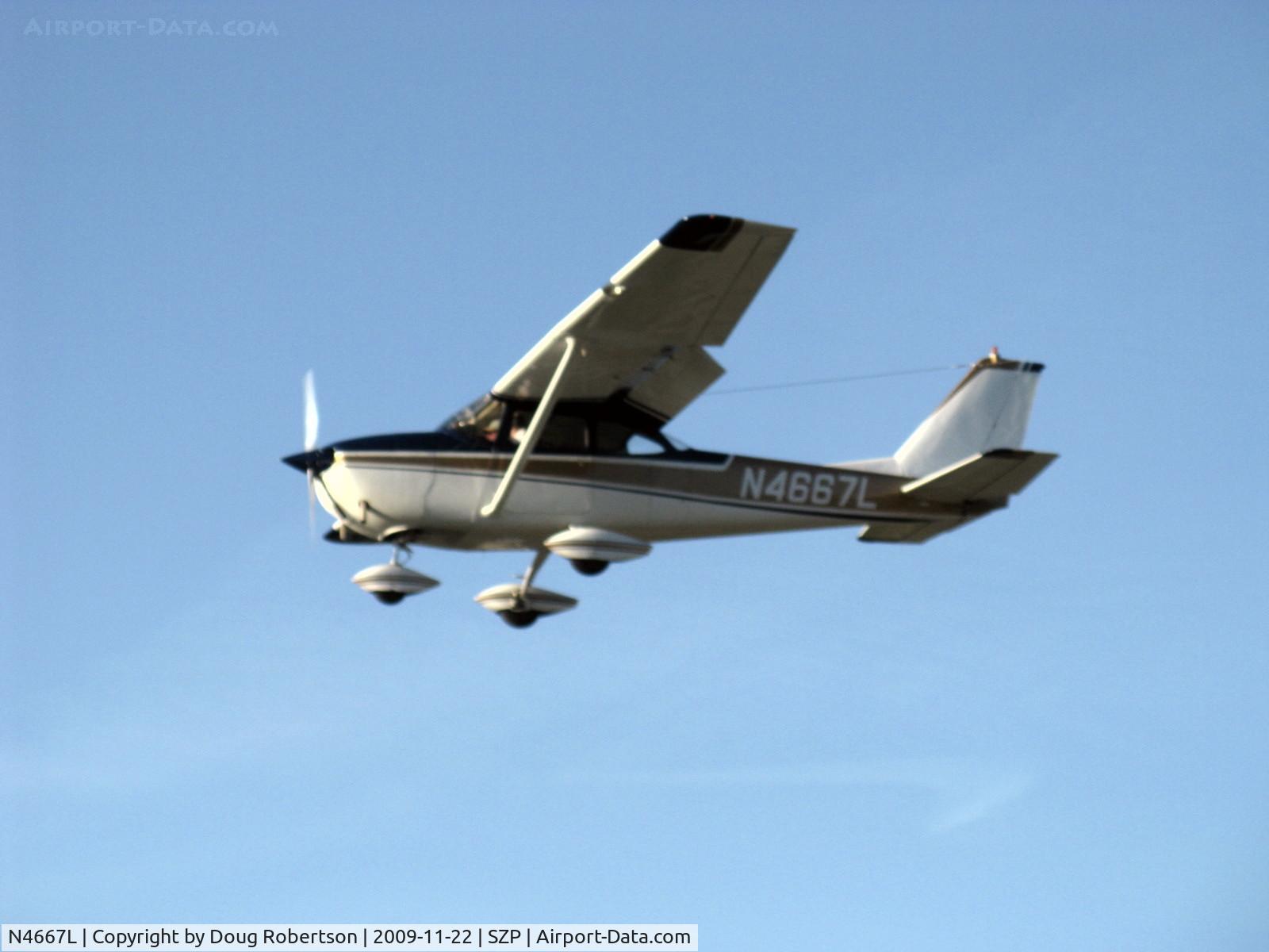 N4667L, 1966 Cessna 172G C/N 17254662, 1966 Cessna 172G SKYHAWK, Continental O-300-D 145 Hp six cylinder, on final Rwy 22