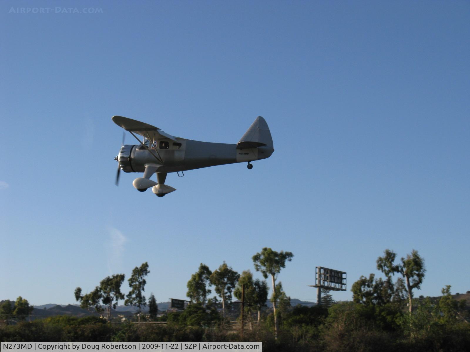 N273MD, 2008 Dickenson Howard DGA-21 (Replicate) C/N 001, 2008 Dickenson HOWARD DGA-21 'Mr. Dickenson', P&W R-1340-57 Wasp 600 Hp, on final Rwy 22. Bruce really likes this photo in the late afternoon sun-so I am featuring it on my Home Page.