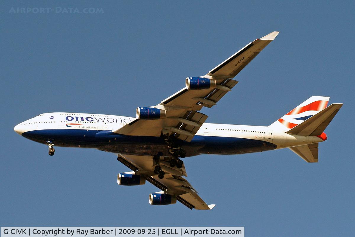 G-CIVK, 1997 Boeing 747-436 C/N 25818, Boing 747-436 [25818] (British Airways) Home~G 25/09/2009. Wears 