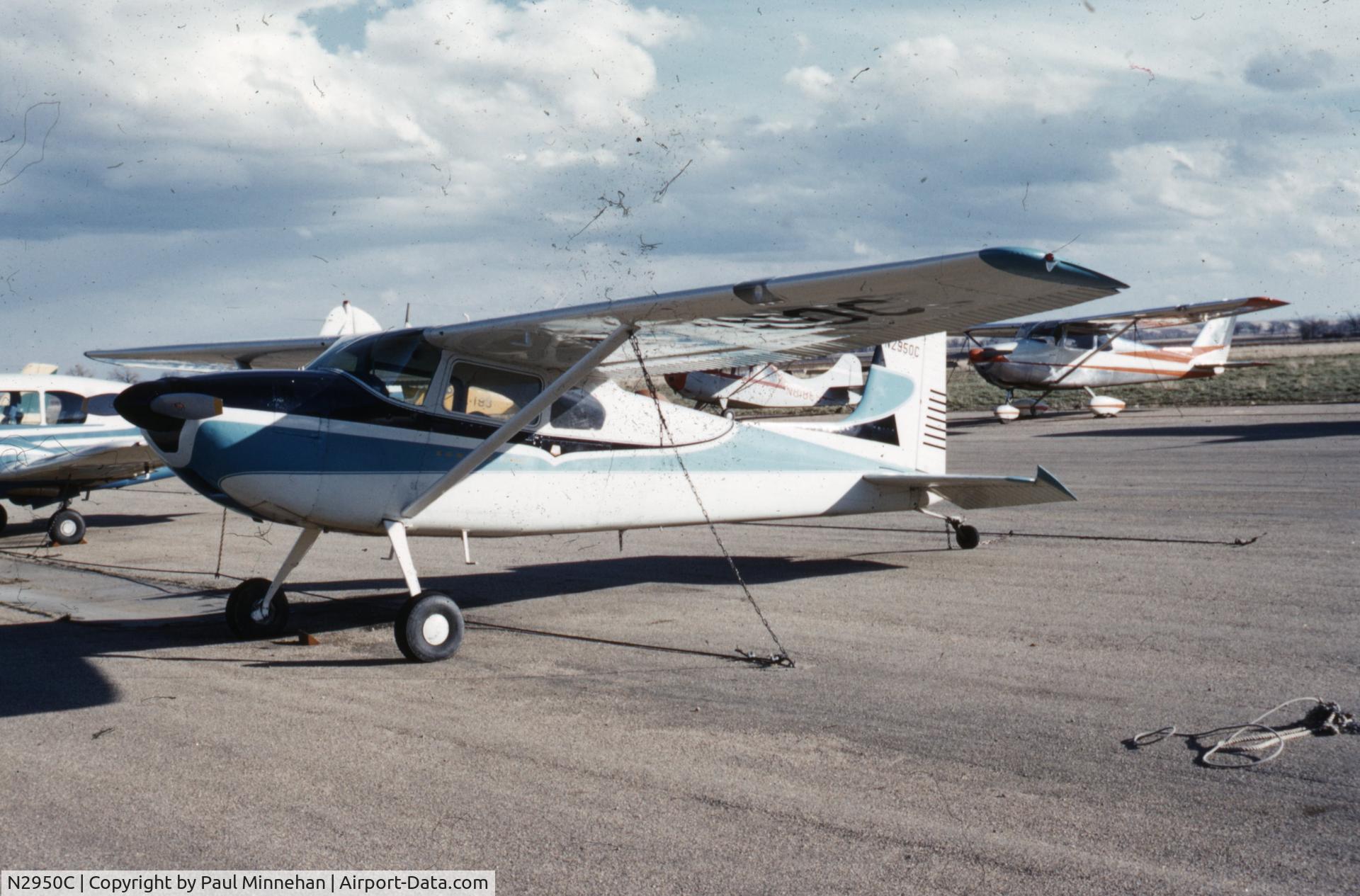 N2950C, 1954 Cessna 180 C/N 30850, Photo taken by Paul Minnehan at La Junta Colorado (1960)