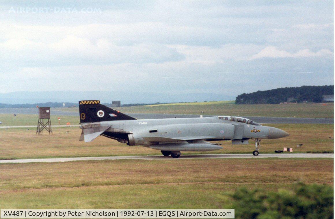 XV487, 1969 McDonnell Douglas Phantom FGR2 C/N 3386, Phantom FGR.2 of 74 Squadron at Lossiemouth in the Summer of 1992.