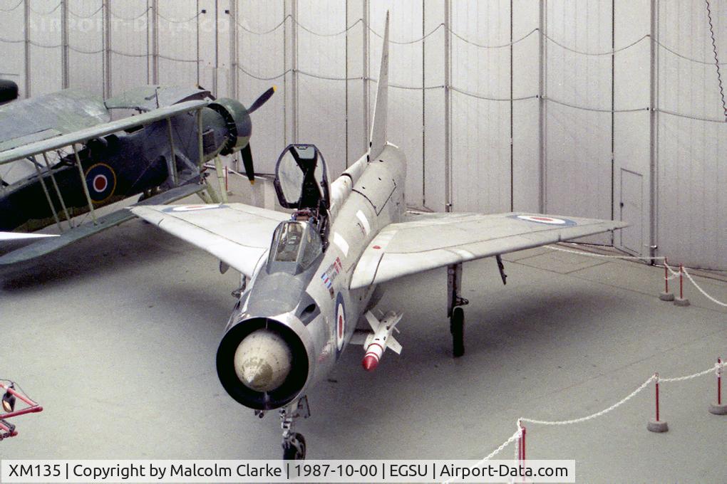 XM135, 1959 English Electric Lightning F.1 C/N 95031, English Electric Lightning F1 at the Imperial War Museum, Duxford, UK in 1987.