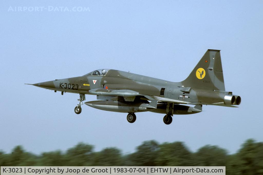 K-3023, 1970 Canadair NF-5A Freedom Fighter C/N 3023, One of the main combat aircraft of the seventies in Dutch service was the Canadian built NF-5A. It was retired in 1987 in favour of the F-16.