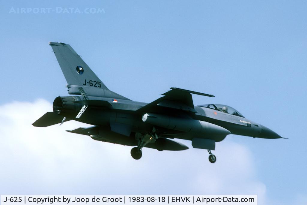 J-625, Fokker F-16A Fighting Falcon C/N 6D-57, This is the only picture I've got of F-16 J-625. It was w/o in 1988.